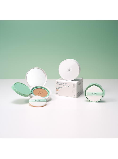 BB-кушон Purito Seoul Wonder Releaf Centella BB Cushion #21 Light Beige