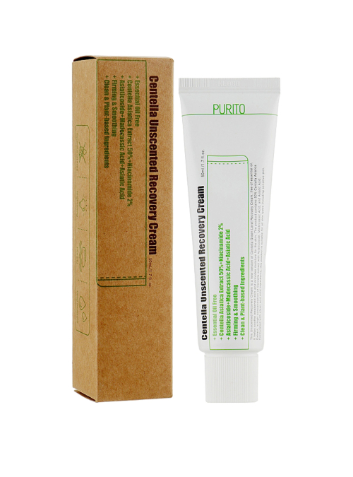 Крем для чувствительной кожи с центелой без эфирных масел Purito Centella Unscented Recovery Cream