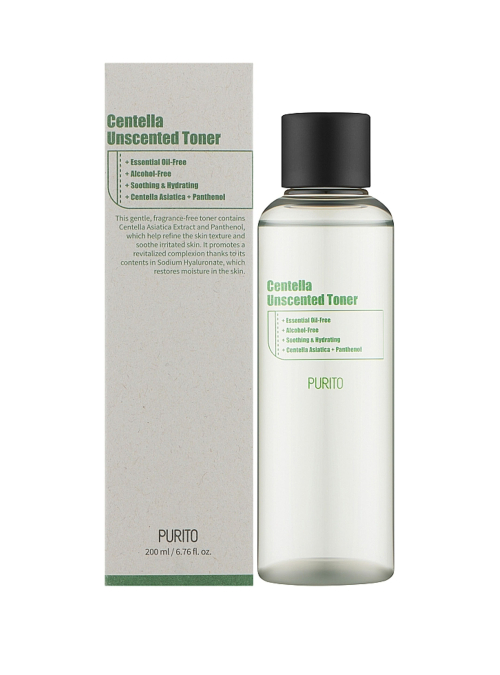 Успокаивающий тонер с центелой без эфирных масел Purito Centella Unscented Toner