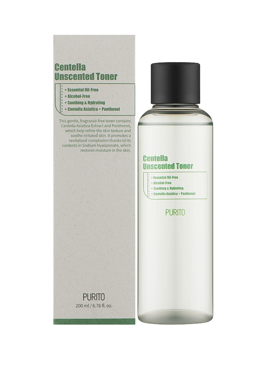 Успокаивающий тонер с центелой без эфирных масел Purito Centella Unscented Toner